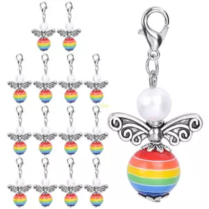 Flgo 15 Chiếc Cánh Thiên Thần Hình Mặt Dây Cho Dự Án Handmade Trang Sức Làm Quyến Rũ Trang Trí Phong Cách Tôm Hùm Khóa Accessor