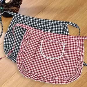BeautifulHomeA Tạp Dề Vuông Che Nửa Eo Tạp Dề Cotton Chất Liệu Chống Vết Bẩn Thoáng Khí Nhà Nấu Ăn Quần Áo Làm Việc Phụ Kiện Nhà Bếp VN