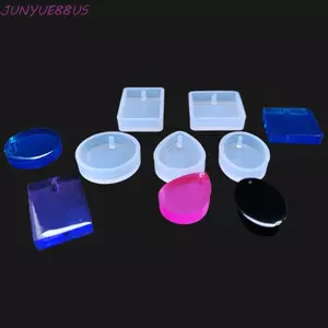 JUNYUE88US Khuôn Hình Bầu Dục Vuông Mặt Dây Nhựa Dính Keo Trang Trí Handmade DIY Dụng Cụ