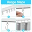 Hộp đựng rèm trần hàng đầu có móc treo S 100 bộ phần cứng rèm với 50 hộp nhựa và 50 hộp treo kim loại