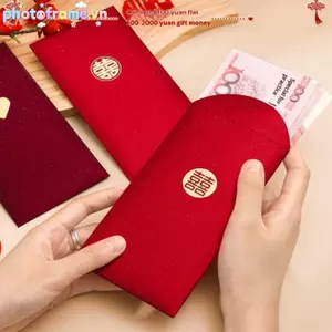 Khung ảnh 6 Cái / Pa Phong Bì Đỏ Trung Quốc Năm Mới Lễ Hội Mùa Xuân Trẻ Em Dụ Tiền Phong Bì Sinh Nhật Cưới Đỏ Paet Quà Tặng Phong Bì Túi Đỏ VN