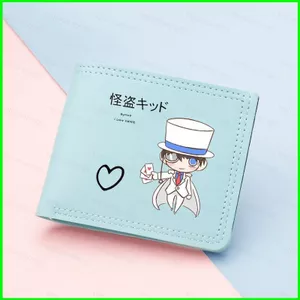 HT3 Thám Tử Lừng Danh Conan Hoạt Hình Anime Ví Ngắn Sinh Viên Túi Cầm Tay In Đa Năng Khe Cắm Thẻ Túi T
