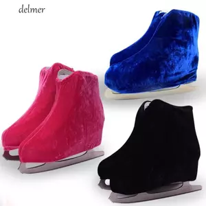 DELMER Hình Giày Trượt Băng, Vỏ Giày Trượt Băng Chuyên Nghiệp Chống Bẩn, Thể Thao Chống Mài Nhung Co Giãn Flannelette Ice Skate Boot Protector Performance