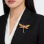 PNPIA- Kim Cương Giả Chuồn Chuồn Hợp Kim Men Động Vật Pin Cao Cấp Phụ Kiện Thời Trang Cho Nữ Đảng