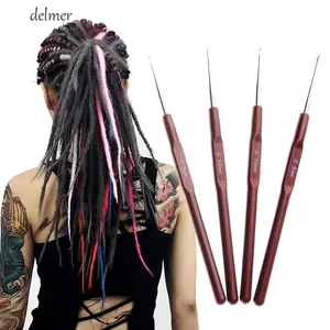 DELMER Dreadlock Móc Kim Để Làm Dreadlock Micro Hook Sợi Dụng Cụ May Dệt Bện