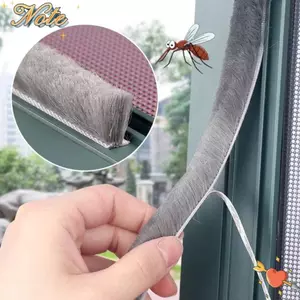NOTE1 Dải cọ chống gió, Dải niêm phong tự dính 10 mét, Dải cọ cửa màu xám Cách âm chống bụi