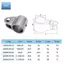 TMOY 1 Thuyền Bimini Top Lắp De Bản Lề Nắp Trượt 19-32MM Ống Đầu Mắt Nắp Bên Ngoài Đầu Mắt Tán Ống Phụ Kiện Thuyền TMOY