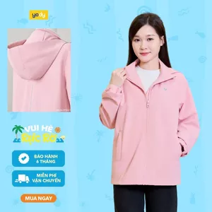 Áo khoác gió nữ gia đình 3C Promax YODY tay bo chun túi khóa, mũ tháo rời WCJA25F092