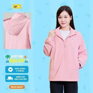 Áo khoác gió nữ gia đình 3C Promax YODY tay bo chun túi khóa, mũ tháo rời WCJA25F092