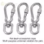 GE Thép không gỉ Xoay Móc Treo Loing Chó Dây Xích Bule Qui Phát Hành Bule Carabiner Kẹp Cho Chó Đi Bộ Cắm Trại VN