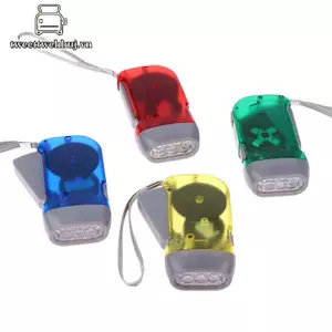 Nhíp LED Tay Bấm Dynamo Crank Power Wind Up Đèn Pin Mini Tự Tạo Đèn Pin Cắm Trại Đèn Gia Đình Ngoài Trời Tiếp Liệu VN