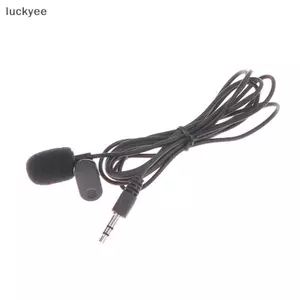 Luckyew 3.5mm Mini Studio Speech Micrô Clip cho PC Desktop Notebook 1.5M TQ
