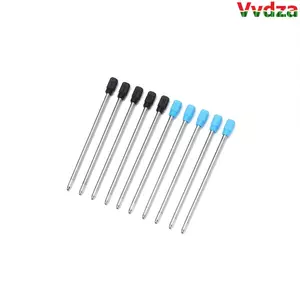 VVDZA 10 Cái / lốc 0.5 Mm Bút Bi Nạp Lại Đồ Dùng Viết Nóng Kim Loại Văn Phòng