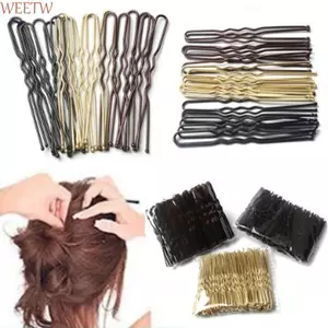 WEETW 50 Kẹp Tóc Kim Loại, Bobby Pin 5 / 6 / 7cm Hình Chữ U Barrette, Phụ Kiện Tóc Salon Kẹp Dụng Cụ Tạo Kiểu Tóc Chắc Chắn Kẹp Tóc Nữ