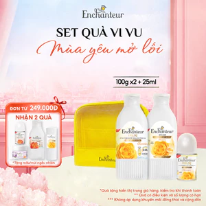 Set 3 Món Mini Du Lịch Tiện Lợi Enchanteur Charming Travel Kit – Sữa Tắm + Dầu Gội + Lăn Khử Mùi 25ml