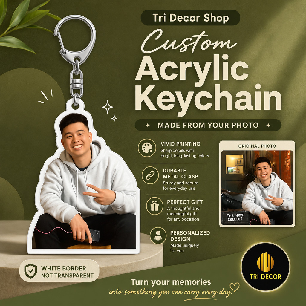 ( QUÀ 8/3 ) Móc Khoá Phụ Kiện Trang Trí In Theo Yêu Cầu Trí - Decors
