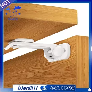 Khóa tủ an toàn trẻ em-10 chiếc chống trẻ em cho trẻ mới biết đi, Thiết kế gắn lắp đặt dễ dàng