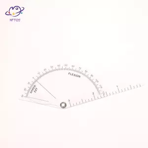 HFTOY 1 Chiếc PVC Y Tế Ngón Tay Goniometer Nhựa Thước Góc 180 Độ Thước Ngón Tay Dụng Cụ Đo Chuyên Nghiệp ~