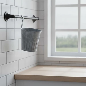 Chậu hoa treo có gân treo chậu cây có móc trang trí nhẹ cho trang trí nội thất, trưng bày tường, hàng rào
