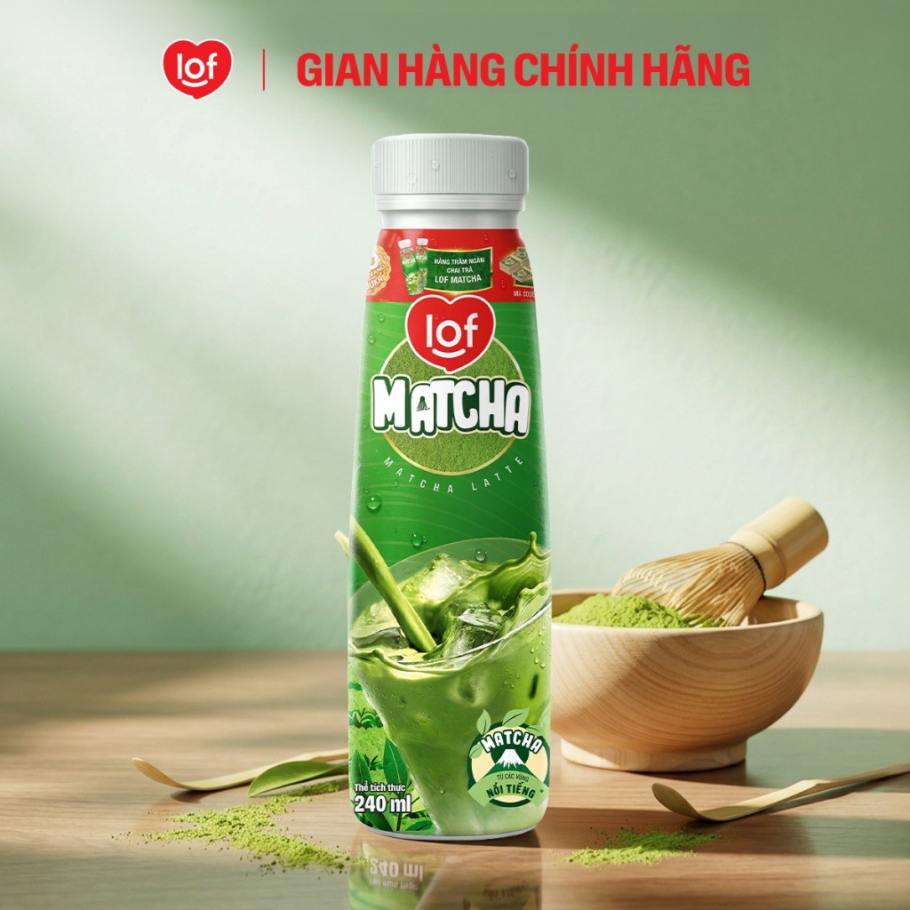 [SHOPEE OA] Trà sữa Lof Matcha thùng 24 chai x 240ml