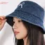 Mũ Buet Denim Rửa Retro HFSHY Có Vành Rộng Cho Nữ Lý Tưởng Cho Hoạt Động Ngoài Trời Thời Trang VN