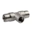 Xịt Đồng Lụa 9,52mm Phụ Kiện Tee Đầu Nối Nhanh Áp Lực Cao Phong Cách Qisen Phun Mạ Cắm Bên Trong Niken Sương 81 Cầu Vồng Nhanh