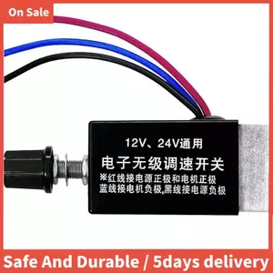 1 Bộ Điều Chỉnh Tốc Độ Động Cơ DC 12V / 24V 10 Một Công Tắc Điều Khiển Tốc Độ Động Cơ Cho Ô Tô Xe Tải Quạt Nóng Điều Khiển