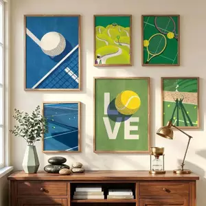 Đơn Giản Tranh Sơn Dầu tennis Thư Pháp Poster Không Khung Tranh Canvas Cho Trang Trí Tường Phòng Gia Đình