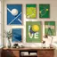 Đơn Giản Tranh Sơn Dầu tennis Thư Pháp Poster Không Khung Tranh Canvas Cho Trang Trí Tường Phòng Gia Đình