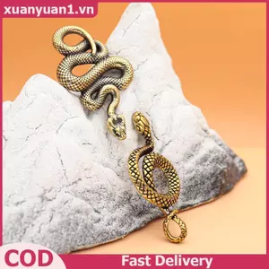XUAN Đồng Thau Mini Rắn Cổ Đồng Trang Trí Các Bức Tượng Để Trang Trí Nội Thất Để Bàn Trang Trí Đồng Nguyên Chất Thu Nhỏ Tượng VN