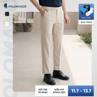 [BEST SELLER] Quần dài tây nam POLOMANOR co giãn 2 chiều, xuất xịn, lưng đai chun ẩn, chuẩn form