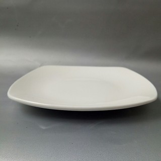 Đĩa Sứ Trắng Vuông Ảo Hàng Dầy Trang Trí Bàn Ăn Đẹp