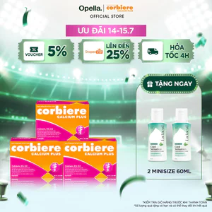 Bộ 3 Thực phẩm bảo vệ sức khỏe Corbiere Calcium Plus Mới - Canxi hữu cơ + D3 + K2