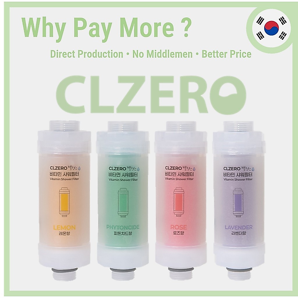 [CLZERO KOREA] Bộ lọc nước tắm Vitamin cao cấp dành cho da và tóc nhạy cảm / Bộ lọc du lịch di động