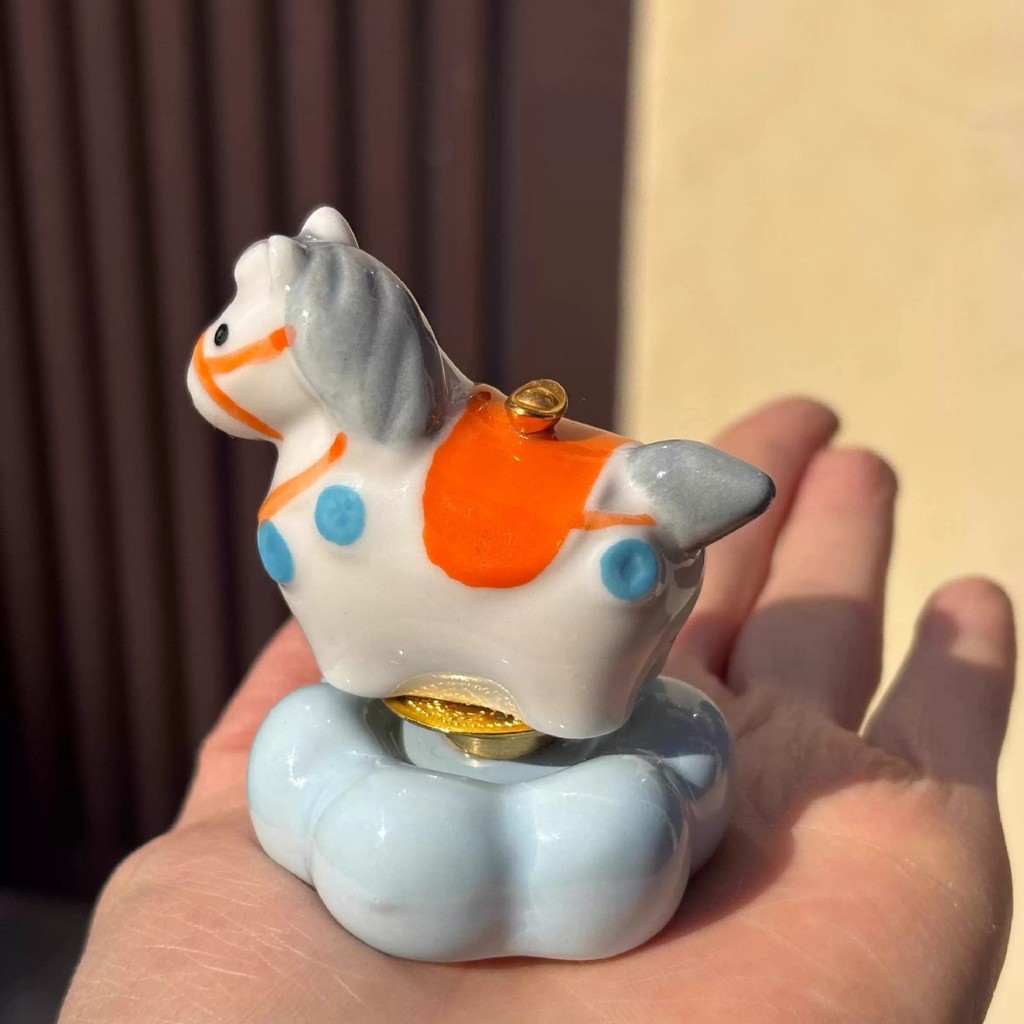 Gốm Zhuanzhuan Pony Xoay Ngựa Giàu Đồ Trang Trí Nhỏ Người Ảnh Hưởng Trang Trí Máy Tính Để Bàn Hor | BigBuy360 - bigbuy360.vn