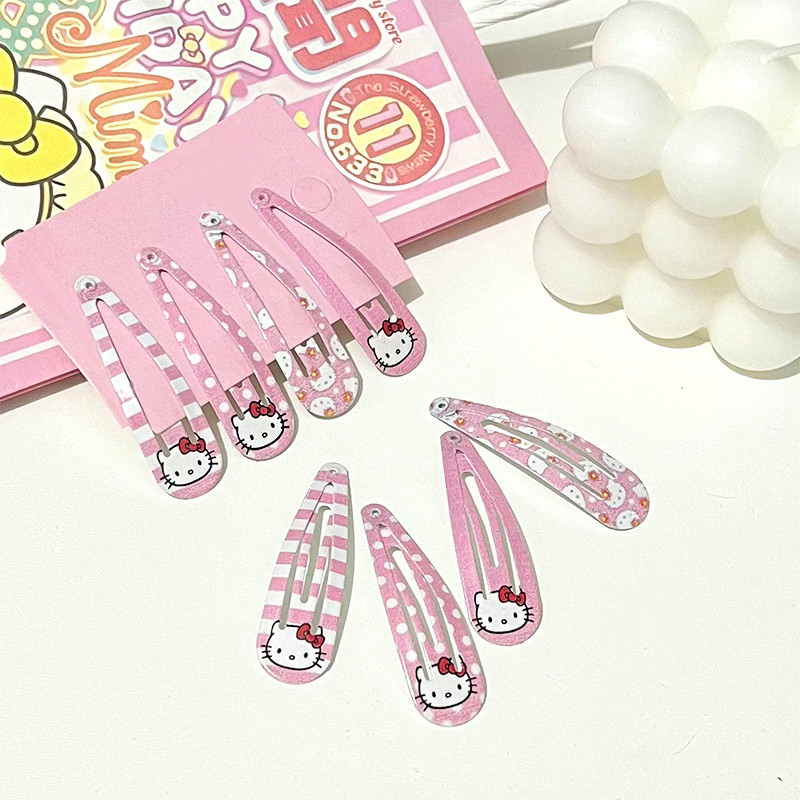 [Bela] Kẹp Kitty BB Dễ Thương Cô Gái Ngọt Ngào Trái Tim Nổ Kẹp Nữ Đa Năng Mũ Đội Đầu Sinh Viên Hoạt Hình