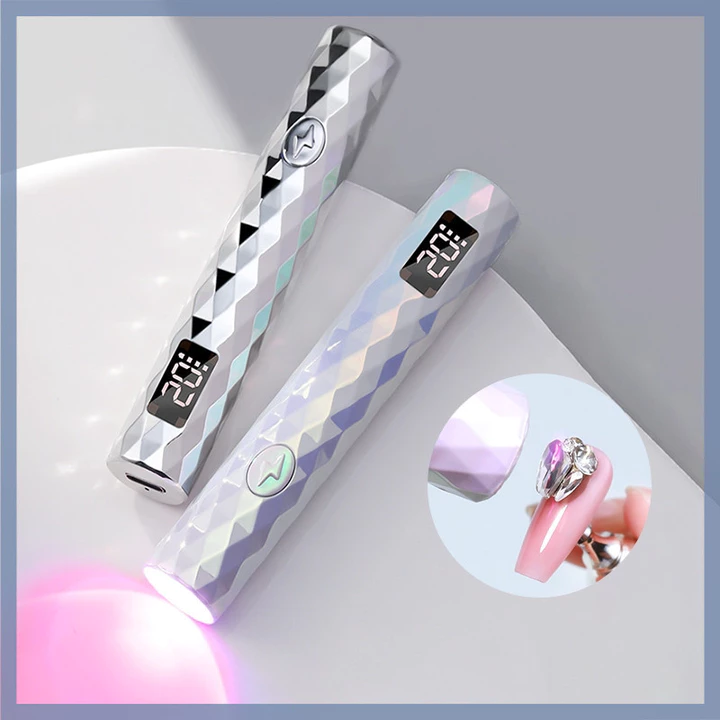 Đèn Móng Tay Cầm Tay Mini, Đèn LED Sấy Gel Nhanh Khô, Đèn Tập Trung, 3 Màu