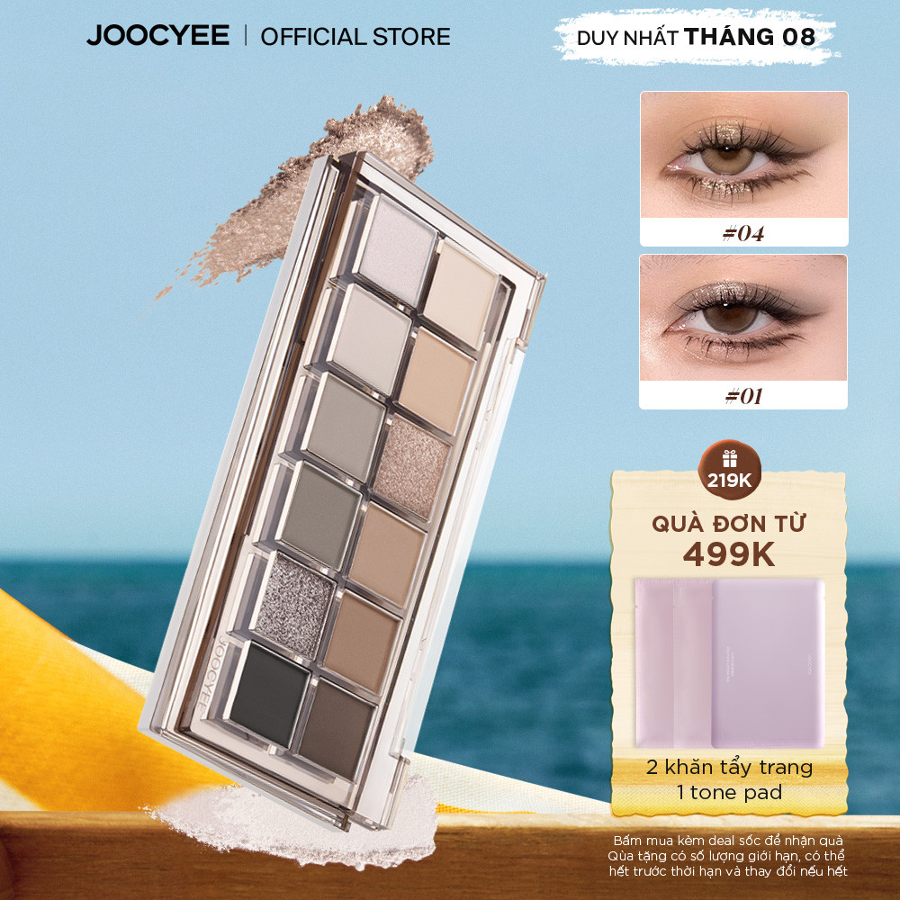 Bảng phấn mắt 12 ô JOOCYEE 12 Shades Eyeshadow Palette đa năng dễ tán nhũ sáng bền màu