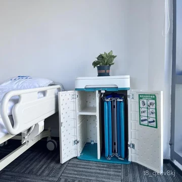 Giường gấp đa năng kèm tủ y tế cho bệnh viện quét mã tiện lợi bền chắc
