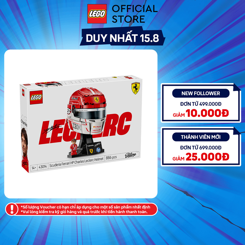 LEGO EDITIONS VEHICLES 43014 Đồ Chơi Lắp Ráp Mũ Bảo Hiểm Charles Leclerc Đội Scuderia Ferrari HP (886 Chi Tiế | BigBuy360 - bigbuy360.vn