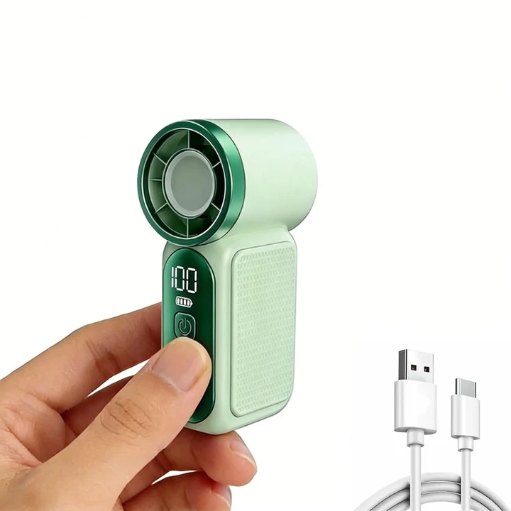 Quạt cầm tay Mini, Quạt ví nữ, Quạt bỏ túi, Quạt Turbo tốc độ cao, Có thể điều chỉnh 6 tốc độ, Sạc USB, Quạt pin Lithium, Quạt di động du lịch, Quạt chạy bằng pin, Quạt cầm tay không dây
