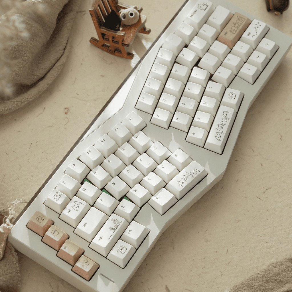 Bộ Keycap Ure Sand Cat 152 Phím Cherry Profile PBT Dye-Sub, Theme Mèo Cát Beige Brown, Stem MX, Nhiều Layout | BigBuy360 - bigbuy360.vn