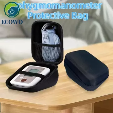 Hộp đựng máy đo huyết áp AQUAGEM, Túi bảo vệ máy đo huyết áp tam giác di động, chống sốc chống nước có tay cầm Vỏ cứng cho máy đo huyết áp