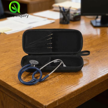 achieve inquiry Túi đựng ống nghe ACHIEVE INQUIRY, Hộp đựng di động vỏ cứng EVA, Hộp đựng ống nghe chống sốc có dây kéo rỗng đa chức năng Văn phòng