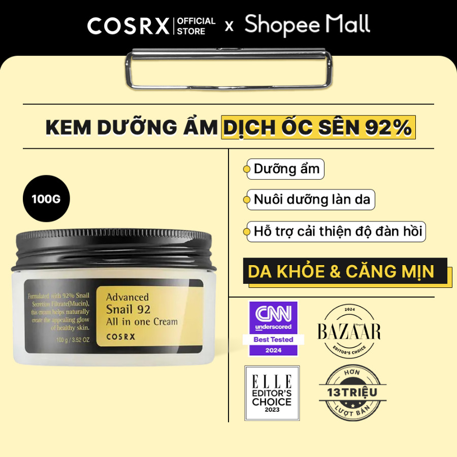 COSRX Kem dưỡng Advanced Snail 92 All in one Cream
