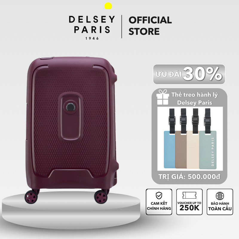 [QUÀ 500K] Vali kéo Moncey Recycled Mateial - Vali Delsey Paris cao cấp bảo hành chính hãng quốc tế