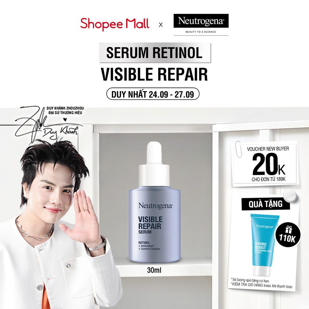 Serum Retinol Chống Lão Hóa Giảm Nhăn Neutrogena® Visible Repair Serum (30ml)