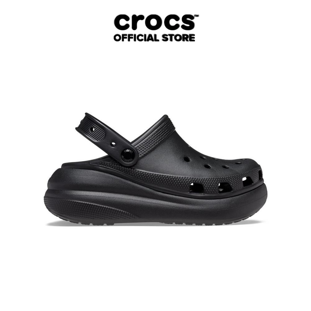 Giày Clog Unisex Crocs Crush Classic - Black - 207521-001