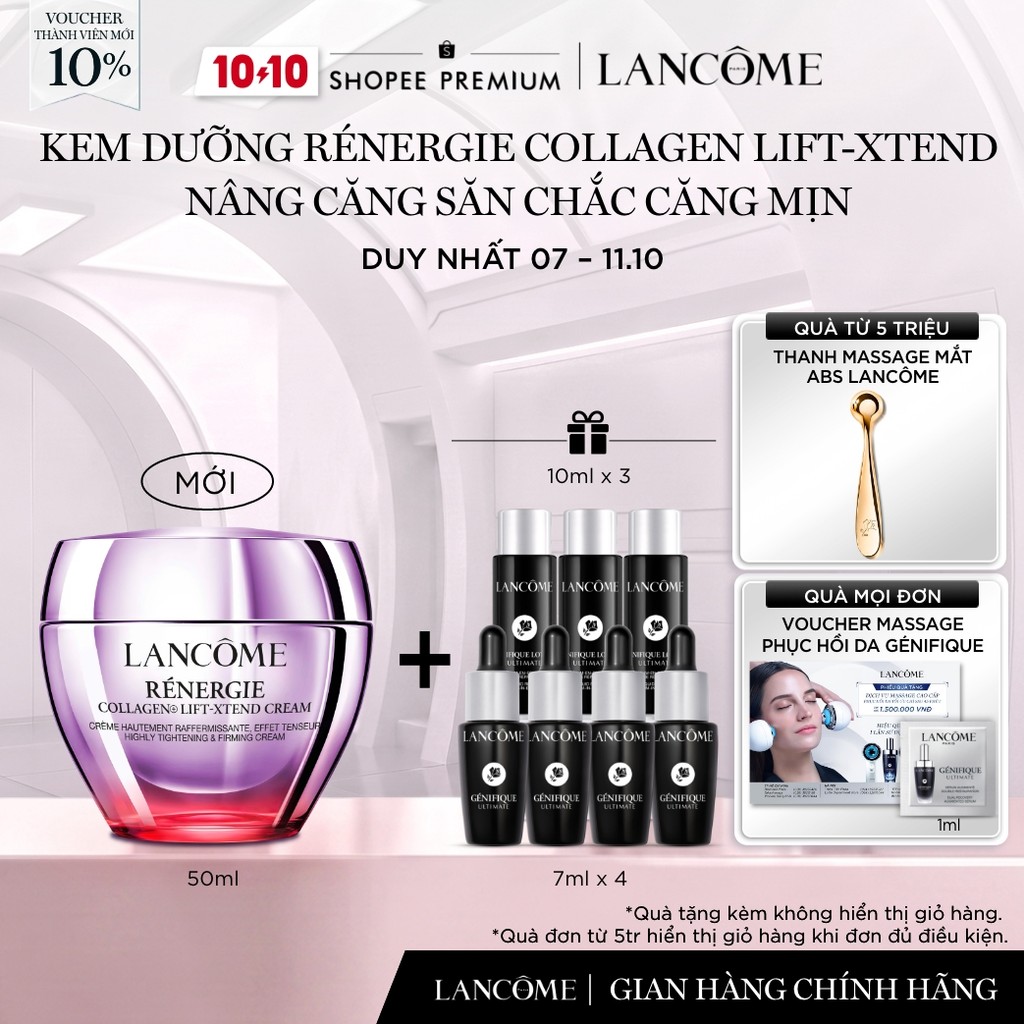Kem Dưỡng Lancome Rénergie Collagen Lift - Xtend, Nâng Căng Săn Chắc Căng Mịn 50ML