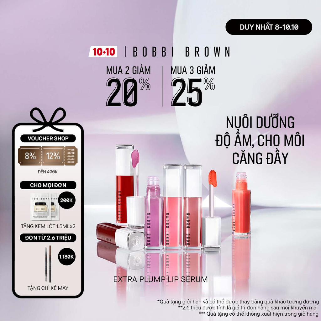 Bobbi Brown Extra Plump Lip Serum | Serum dưỡng môi cấp ẩm 24H, nuôi dưỡng chuyên sâu